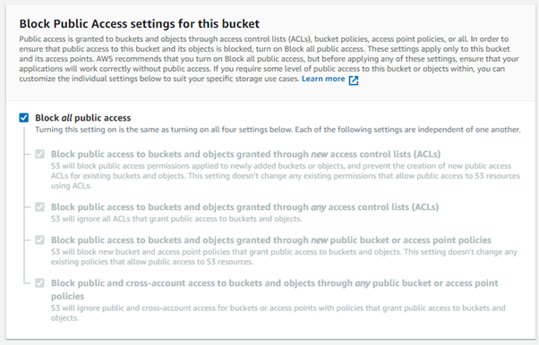 Block Public Access AWS